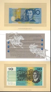 1993 Australia 1st Last Embossed $10 Folder MRR637129 & AA93008237 Dated Polymer - Bild 1 von 8