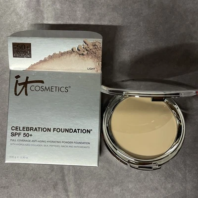 it Cosmetics new Celebration Foundation Full Coverage Powder SPF 50+ LIGHT Read - Image 1 of 4