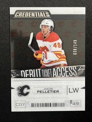 23-24 UD Credentials Clear RC Debut Ticket Access DTA-JP Jakob Pelletier /149 - Image 1 of 2