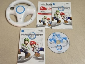 Nintendo Wii Mario Kart Complete W/ Manual + OEM Steering Wheel *SHIPS SAME DAY! - Picture 1 of 3