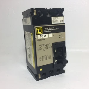 Square D SFAL2016 16A Circuit Breaker 480 VAC 2 Pole 16 Amp SFAL S2 2P - Picture 1 of 7