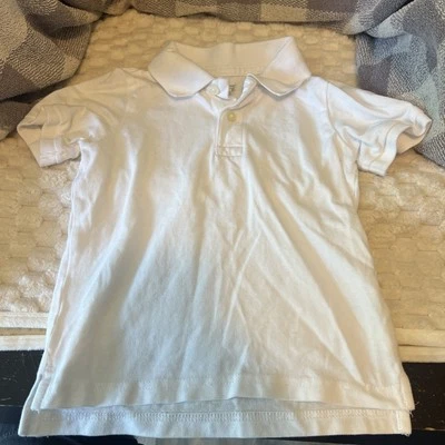 Childrens Place Youth Short Sleeve Polo Shirt Collared Cotton White Boys L 10/12 - Image 1 of 4