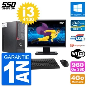PC Fujitsu E720 E85 + Dt Bildschirm 19 " Core i3-4130 RAM 4Go GB SSD 960Go - Bild 1 von 3