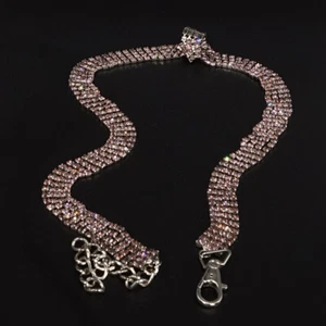cintura glitterata rosa luminosa vintage ottime condizioni retrò ametista donna - Foto 1 di 9