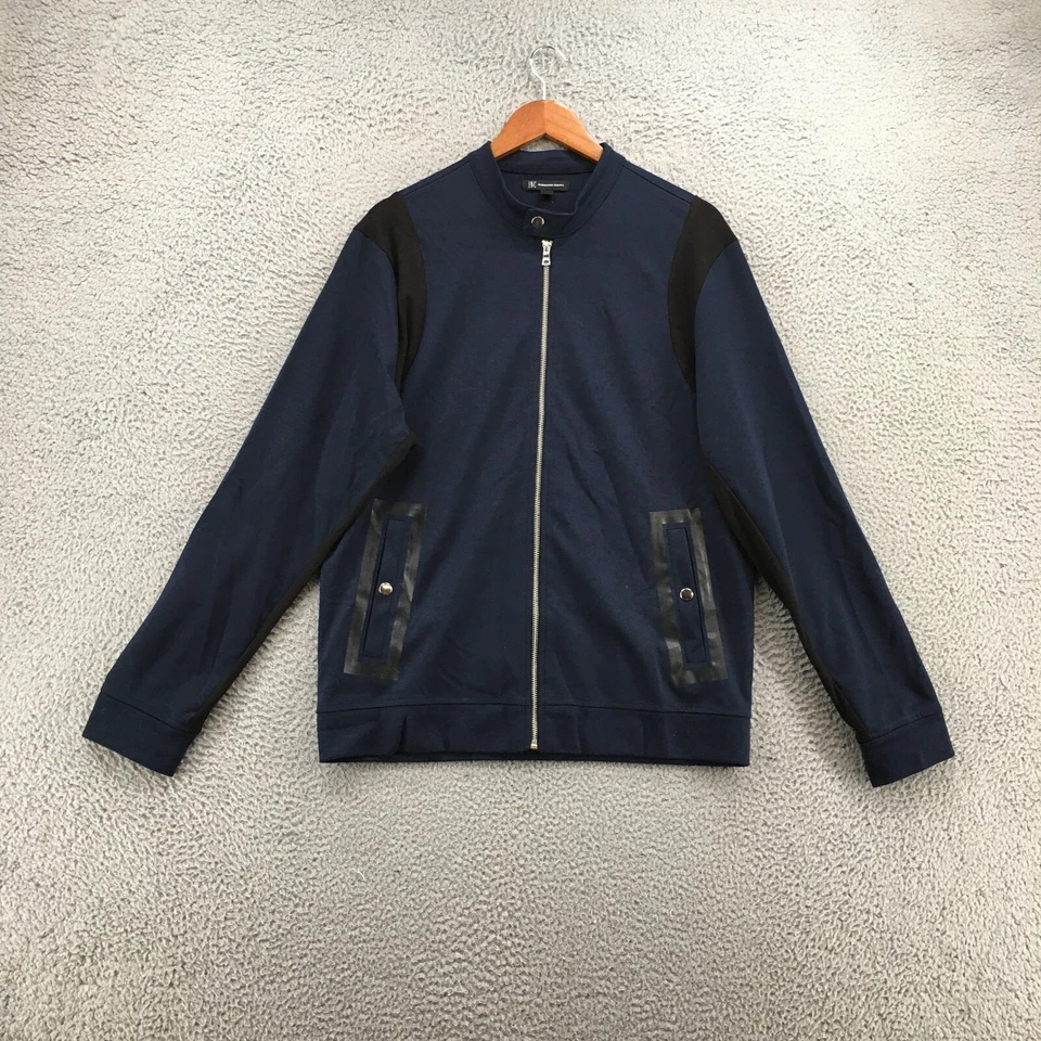 Suéter International Concepts Cremallera Completa Para Hombre L Azul Manga Larga Bolsillos Delanteros Foto 1 de 4