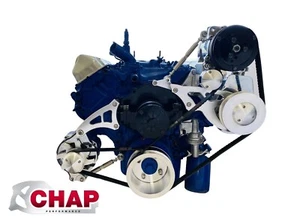 Big Block Ford 429 460 Serpentine Pulley Conversion Kit ALT PS AC EWP style 1 - Picture 1 of 3