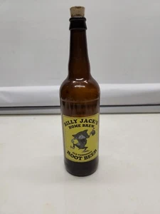 VINTAGE Empty BILLY JACK’S HOME-BREW ROOT BEER BOTTLE W/CORK - Picture 1 of 3