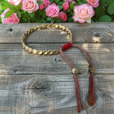 Pulsera Cuerda de la Suerte Budista Tibetana Hecha a Mano Ajustable Cobre Joyería Regalo Foto 1 de 3