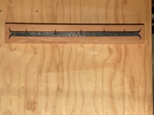 POT/GARMENT RACK, FRENCH HANDMADE IRON - 5 Hooks/40" Long - Picture 1 of 9