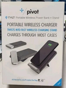 TYLT Pivot Portable Wireless Charger Stand Power Bank Qi 10W Fast Charging - Picture 1 of 5