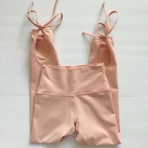 Aerie Girls Chill Play Move Leggings Stretch Pants Peach Pink Ties Size XXS - Picture 1 of 8