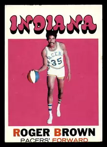 1971-72 Topps #225 Roger Brown Miscut RC Rookie Pacers ID:373243 - Foto 1 di 2