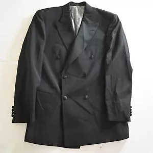 Vtg Hugo Boss 42R Black 100% Wool Puccini Giacomo Mens Tux Tuxedo Dinner Jacket - Picture 1 of 24