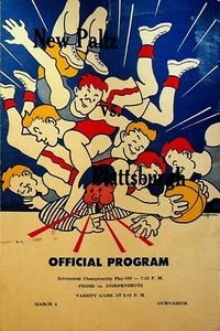 Plattsburgh v New Paltz Basketball Program March 4 1950 NY - Picture 1 of 3