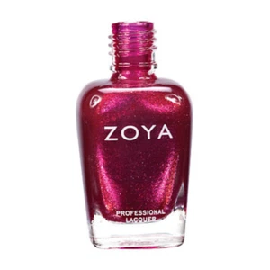 ZOYA Alegra Nail Polish Fuchsia Pink Sparkling Metallic ZP510 FREE Nail Stickers - Picture 1 of 2