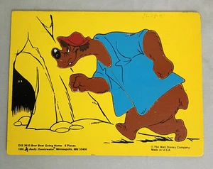Vintage Disney Song of the South Tray Wooden Puzzle Brer Bear Judy Instructo - Picture 1 of 6