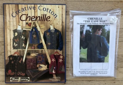 Vintage Chenille Making Pattern Kit + Sewing Projects Pattern Booklet UNCUT - Image 1 of 4