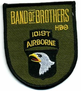 gesehen auf HBO "BAND OF BROTHERS" Screaming Eagles 101st LUFTGESTÜTZTE Aufbügelnde Abzeichen - Bild 1 von 4