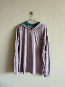 Johnnie O Men Long Sleeve Pull Over Font Pocket Hoody Shirt Gray Size Large - Picture 1 of 11