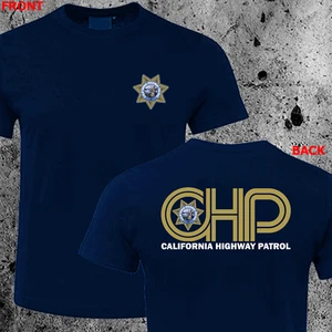 California Highway PATROL CHP CHiPs Police Department Navy T Shirt - Picture 1 of 2
