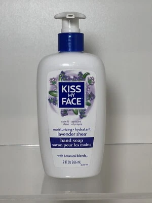 Sabonete líquido Kiss My Face para as mãos karité lavanda 9 oz ~ NOVO! - Imagem 1 de 4
