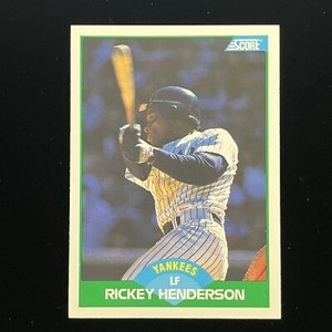 1989 Rickey Henderson - Score #70 - Yankees - J1-287