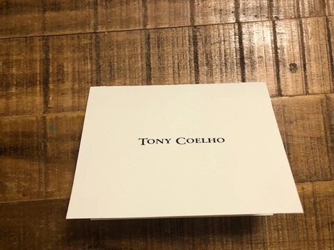 1 ORIGINAL Note to Val Halamandaris/NAHC Fm: Tony Coelho / US California Rep Cover