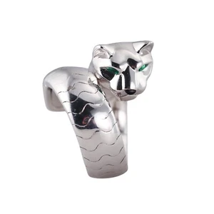 Cartier Panthere Lakarda Emerald Onyx White Gold Ring - Picture 1 of 5