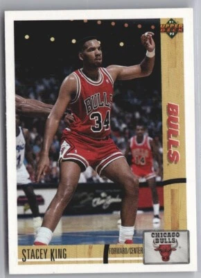 1991-92 Upper Deck Chicago Bulls Basketball Card #182 Stacey King - Image 1 of 2