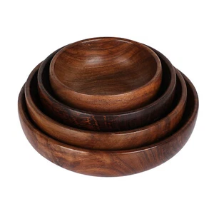 Tazón elegante clásico de madera, multiusos para servir, hogar y cocina hecho a mano - Imagen 1 de 9