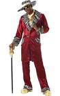 SWEET DADDY BEAUJOLAIS PIMP RED SUIT ADULT MENS FANCY DRESS HALLOWEEN COSTUME