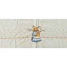 Vintage Hand Embroidered Bunny Crib Sheet That Reads "Once Upon A Time"