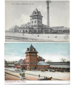 Manchester,NH Union Station Hillsborough County New Hampshire Postcard Vintage - Picture 1 of 2