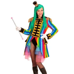 Regenbogen-Frack Zirkus-Direktorin für Damen Blau S 34-36 Verkleidung Dompteurin - Bild 1 von 4