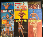 9 VINTAGE MUSCLE POWER Magazine Bodybuilder HARD Physique BEEFCAKE BULGE 40s 50s