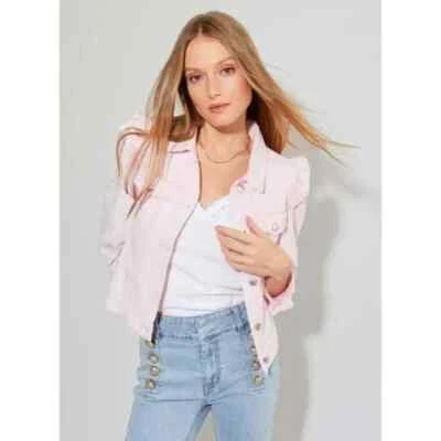 Generation Love Gabby Ruffle Pink Denin Jean Jacket Women's Size XS NWOT $280 - Image 1 of 4