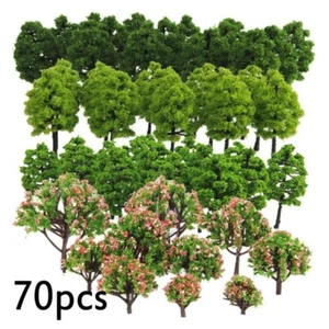 70 Pcs 9cm HO,OO-Scale Model Trees Train Railroad Layout Diorama Wargame Scenery - Picture 1 of 12