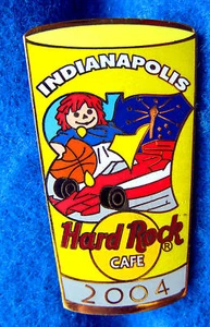 INDIANAPOLIS PINT GLASS SERIES #87 MOTOR RACING BASKETBALL Hard Rock Cafe PINS - Picture 1 of 1