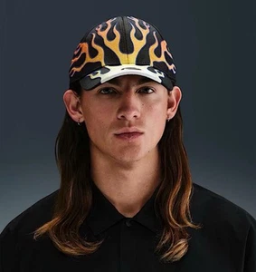 Nike Structured OG Flame Cap Hat Nero (HV6642-010) | Taglia L/XL | NUOVO 2025 - Foto 1 di 4