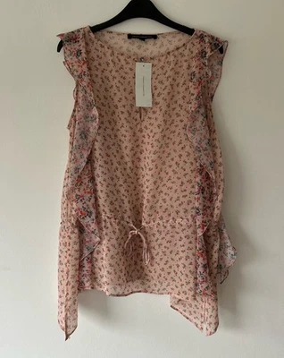 New with Tags- French Connection Pink Floral Blouse UK Small - Image 1 of 4