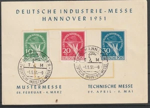 BERLIN, 1951, MICHEL 68-70, AUF AUSSTELLUNG SONDERKARTE, GEBRAUCHT, ANSEHEN!! - Bild 1 von 1