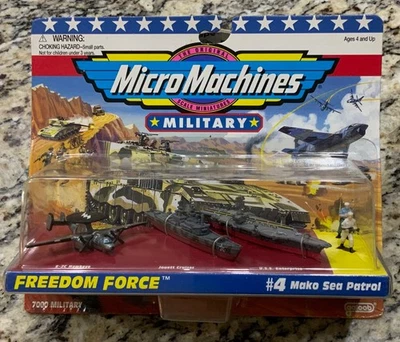 Micro Machines Military Freedom Force Mako Sea Patrol 1990’s #4 Novo em folha lacrado - Imagem 1 de 4