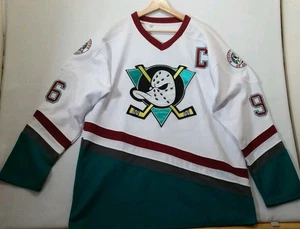 Anaheim Mighty Ducks Charlie Conway Hockey Jersey #96 Captain Size XL - Picture 1 of 10