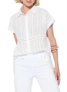 Lysse cornet cotton eyelet shirt size L - Picture 1 of 5