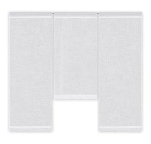 Mini Flächenvorhang Set weiß 4117 Scheibengardine Bistrogardine Kurzstore - Bild 1 von 8