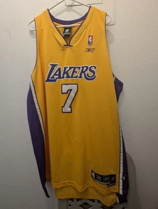 Vintage Stitched Reebok Los Angeles Lakers Lamar Odom #7 NBA Jersey Size 2XL +2 - Picture 1 of 8