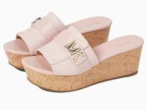 Womens Michael Kors Jilly Platform Slide Smokey 9 M NIB - Picture 1 of 8