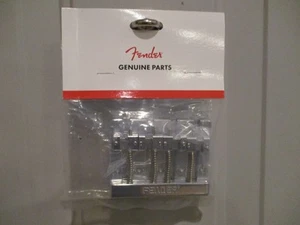 Genuino Fender CROMO HIMASS Bloque Logo Alta Masa Bajo Puente IV con Sillines de Latón - Imagen 1 de 2