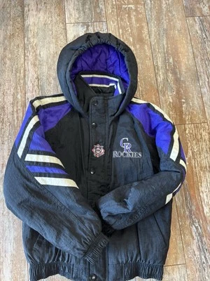 Jaqueta de inverno 1990 Colorado Rockies MLB Starter tamanho médio  - Imagem 1 de 4