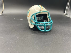 Vintage Miami Dolphins Miniature Helmet Alarm Clock - Bulova Sportstime NFL - Picture 1 of 11